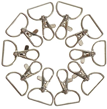 Housoutil 24 Piezas Gancho Para Llaves Cierre Giratorio Cierres De Langosta Diy Accesorios Para Llaveros Para Bolsos y Manualidades Anilla d