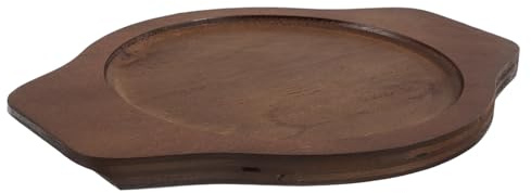 Ipetboom Base de Madera Ovalada para Cuencos Coreanos Soporte Antideslizante y Aislante Térmico para Ollas y Cazuelas Bandeja Rústica para Servir Cocina y Reuniones Festivas