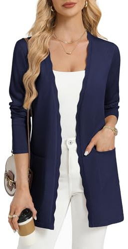 GRACE KARIN Womens Long Cardigans, Summer V Neck Cardigan with Pockets