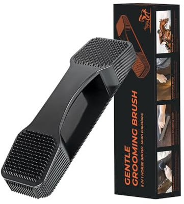LAKPYN Spazzola per Cavalli 5 in 1, Groomer Professionale in Gomma per Rimozione Peli Sciolti,Pettine da Massaggio per Cavalli, Strumento per Pulizia e Lucidatura Manto