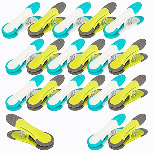 ARVO Juego de 20 Pinzas de Ropa de Agarre Suave para tendedero, Pinzas de Ropa de Color Azul y Verde, Pinzas de tendedero, Pinzas para Ropa para el hogar, tamaño Mediano 9 x 3 x 4 cm