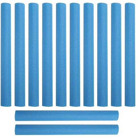 Fundas de espuma acolchadas para postes de trampolín, fundas de espuma para postes de cama elástica, 40 cm, tubos de espuma protectores, color azul, 12 unidades