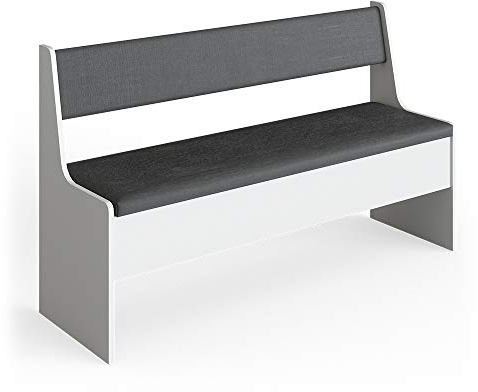 Vicco Gruppo panca ad angolo Roman, Bianco, 41.5 x 136.6 cm, adatto per soluzioni angolari salvaspazio nella zona pranzo