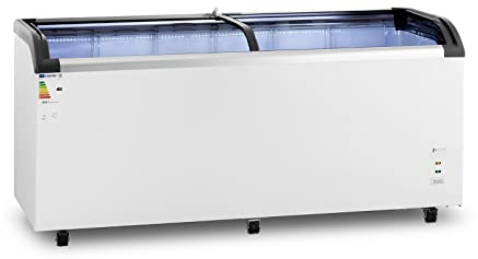 Royal Catering Congelatore a Pozzetto RCFZ-545G (545 L, 252 W, -22 - -15 °C, porte in vetro)