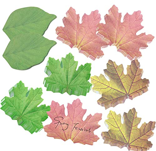 350 Fogli Sticky Notes Adesive Possono Essere Utilizzate Per Contrassegnare Pagine Diverse, Foglie D'Acero, Note Adesive Foglia Verde Sono Adatte Per Ufficio, Scuola, Casa, Note Di Messaggi