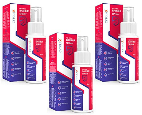 3pk Cytolax No Sting Barrier Spray Film 50ml | 100% Silicone | 72hour protection | Alcohol Free | Transparent & Durable | Quick Drying | Pack of 3