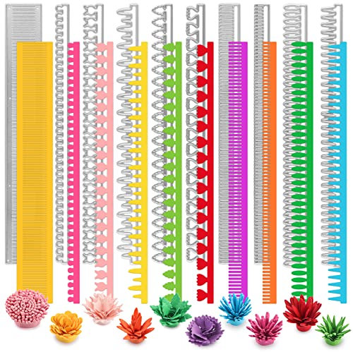 10 Style 3D Rollded Flowers Metal Cutting Dies for Card Making Flower Petal Quilling Strips Metal Die Cuts for DIY Scrapbooking Paper Crafting Arts Crafts Scrapbooking Supplies Embossing Stencil Punch