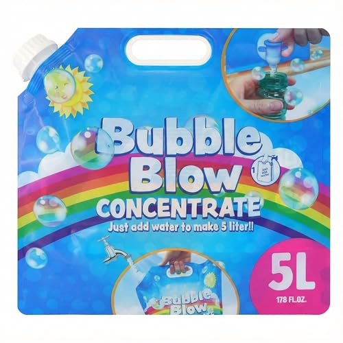 The Magic Toy Shop Bubble Liquid Concentrate Refill 200ml Makes 5 Litre - High Strength Bubble Mixture for Machines, Wands & Blowers - Portable Solution for Weddings, Parties, Festivals & Events