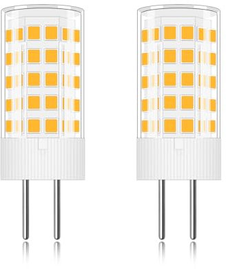 TZHILAN GY6.35 Led 12V Ersatz GY6.35 Halogen 40W Warmweiß Bipin Sockel 4W Klein Birne G6.35 led Nicht Dimmbar, 2 Stück [MEHRWEG]