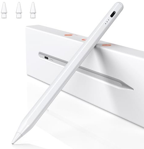 BAZO Stift für Apple iPad - 2018-2025 Pencil 2. Generation mit Schnellladeleistung Palm Rejection und Neigungssensitivität Stylus für Pro 13''/12,9''/11''/ für iPad 6-11/A16/Mini 5/6/7.Gen/Air 3/4/5