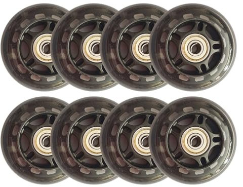 Hjul för rullskridskor, Byte av skridskohjul, 82A inlineshjul med lager 72MM, 8-pack
