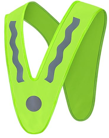 XFUYI Chaleco de Alta Visibilidad para niños, Chaleco Reflectante en Forma de V, Color Amarillo, para Correr, Andar en Bicicleta, en Carreteras nocturnas