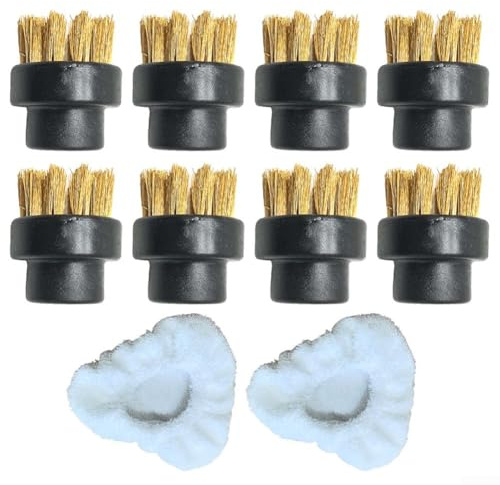 Zilimontt Per Dupray per pulitore a vapore compatibile con spazzole con panni per scopa a vapore, efficace per pulire giunti, angoli, fessure strette e scarichi