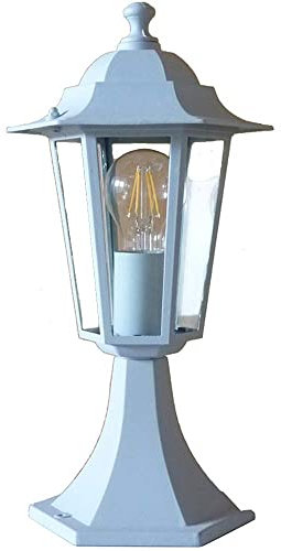 Dapo Kingston Aluminium Sockelleuchte weiss für den Außenbereich Wegeleuchte Gartenbeleuchtung