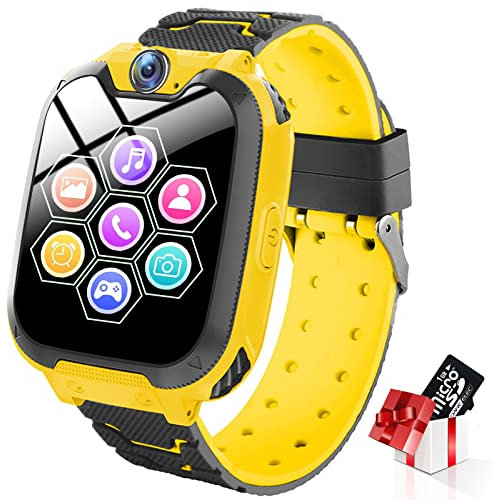 Orologio Intelligente Bambini con 7 Giochi - Musica MP3 Smartwatch, con Telefono Allarme Camera, Regali per Ragazzi, 3-12 Ys