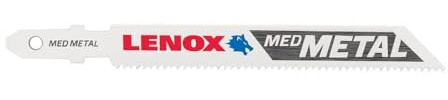 Lenox T-Shank Medium Metal Cutting Jig Saw Blade, 3-5/8In X 3/8In, 18 Tpi, 3Pk