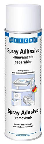 WEICON Spray Adhesivo Nuevamente Separable | 500 ml | Transparente