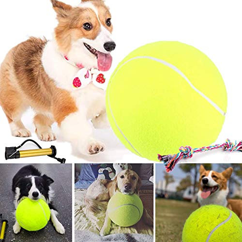bangminda Große Tennisball für Hunde Haustiere, 9,5 Zoll Hundebälle für Hunde 24cm Pielzeug für Haustier Training Outdoor Sport