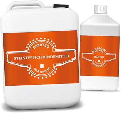 Steinteppich Bindemittel 3kg Epoxidharz Kleber für Marmorkiesel Bodenbelag, Zierkies, Buntsteinputz, Kieselsteine, Glassteinteppich - BEKATEQ BK-610EP