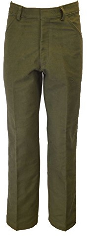 WALKER AND HAWKES - Herr 100 % bomull Yorkley Moleskin byxor, Oliv, 46 SE/Kort