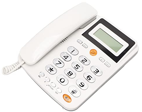 Large Corded Phone for Senior, Landline Telephone for Visually Hearing Impaired Elderly, with Caller ID, Speaker, Amplified HD Hands Call, Speed Dial