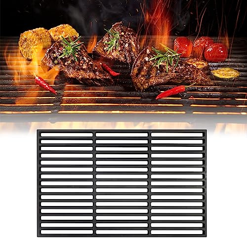 JOIEYOU Parrilla de Hierro Fundido con Rejilla Esmaltada 42x28 cm, Parrilla Sólida para Barbacoa a Gas, Barbacoa de Carbón y Mucho Más