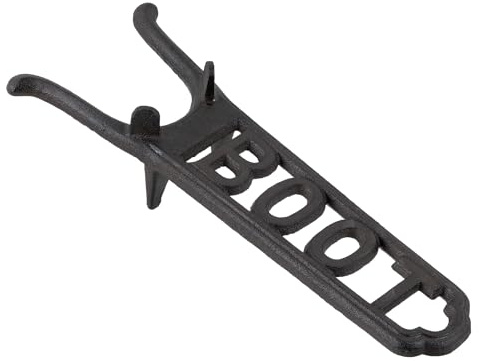 FARM IN Farmhouse Boot Jack Puller Rustic Shoe Jack Remover Heavy Duty Cast Iron for Home or Garden with Boots Letter Design