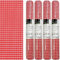 3-IN-1 Rolle Tischläufer und Tischsets Airlaid - Vichy Rot/Weiß Kariert - 40 x 480 cm - 4 Rollen