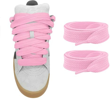 UamGlsob Lacci per scarpe spessi 15 mm per le scarpe da ginnastica Adidas Campus 00s, Larghi Piatti grasse Lacci di ricambio per scarpe Shoelaces Laces (Pink, 63/160cm)