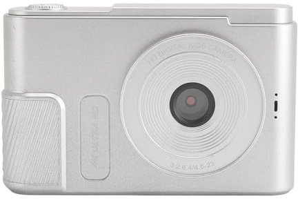 Fotocamera Compatta Portatile, 64 GB Espandibile Zoom Digitale 16x Impedisce lo Scuotimento della Fotocamera Digitale 48 MP 4K Schermo da 2,4 Pollici per i Viaggi (Color argento)