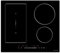 NOXTON Placa induccion 4 fuegos,60cm, 7200W, Zona flexible, Control Deslizante, Temporizadores, cerradura de seguridad, BOOST, sin enchufe