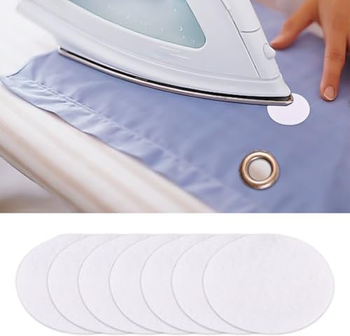 100 Stück Aufbügelbar Ösenpatch - Ösen Bügelflicken zum Verstärkung und Reparatur bei Ausgerissenen - Durchmesser 20mm, Weiß