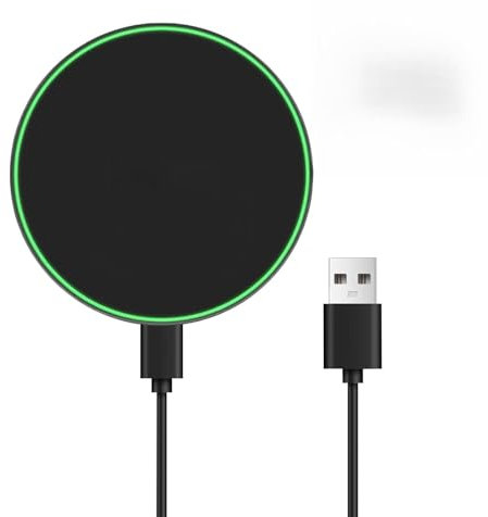 Cargador Inalámbrico Rápido, Qi con Cable de Carga Incluido, Cargador Inalámbrico de Carga Rápida para Teléfonos Inteligentes, Negro De Uso General