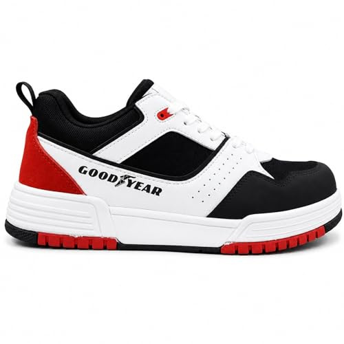 Goodyear Chaussures de sécurité S1 PS SR FO - Chaussures de Travail légères sans métal avec Embout de Protection, Anti-Perforation, Respirantes et antidérapantes (Noir, 39 EU)
