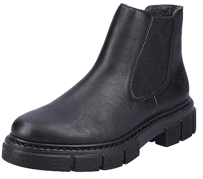 Rieker Bottines Chelsea M3854 pour femme, Noir, 39 EU