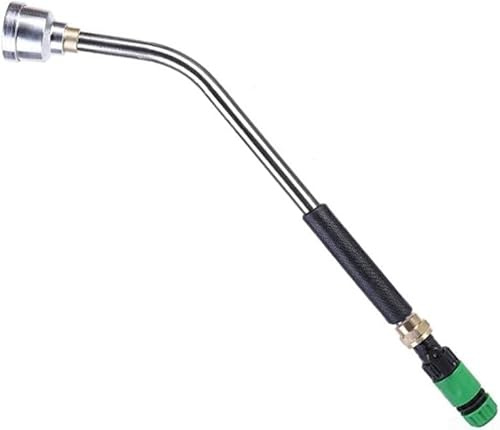 Pistolet d'arrosage de jardin de 1,27 cm, pulvérisateur de jardin en acier inoxydable, de pulvérisation de tuyau, lance à eau à long tube haute pression