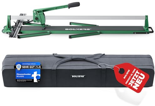 BOLKERS® ProCut XL 1200 cortadora de azulejos - corta azulejos 1200mm de longitud de corte - precisión con la rueda de corte de carburo de tungsteno con rodamiento de bolas - con sello magnético