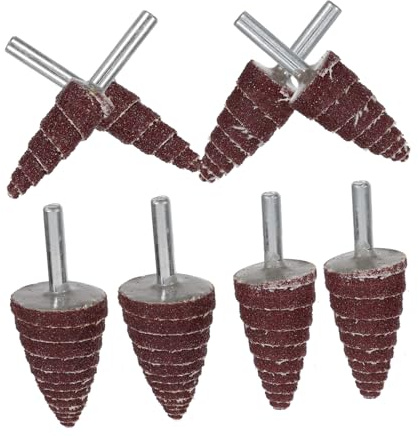 TOKIDNY 8pezzi Ruote Abrasive Lamellari Coniche Per Levigatura e Lucidatura Teste Abrasive Sostitutive Per Trapano Multifunzione Per Dimensioni Assortite Portatili e Leggere