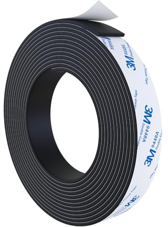 KLEBASTO Magnetband selbstklebend | 1,5mm dick | Magnetstreifen selbstklebend | Magnetklebeband mit starkem 3M Kleber für Küche, Schule & Büro (30mm x 3m)