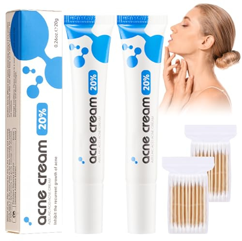 Suero de ácido azelaico, crema de ácido azelaico al 20%, crema facial de ácido azelaico, crema antiacné para el rostro, suero facial de ácido azelaico para marcas de acné y anti-nódulos, crema facial