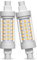 Lamptobe 10W Lampadine LED R7s 78mm Bianco Naturale 4000K Dimmerabile, J78 LED Lineare Equivalente Lampadina Alogena R7s Proiettore a Doppia Estremità Nessun Sfarfallio, AC 220V-240V(2-Pezzi)