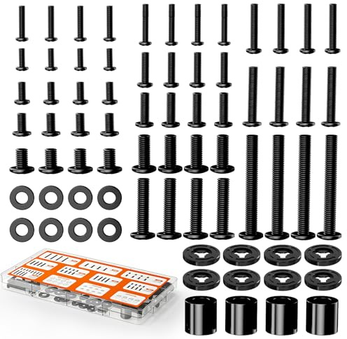 Universal TV Mounting Hardware Screw Kit, M4 M5 M6 M8 & Washers & Spacers