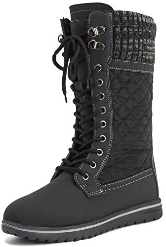 POLAR Womens Tall Snow Warm Calf Waterproof Durable Outdoor Winter Rain Boots - 11 - BLK42 AYC0535
