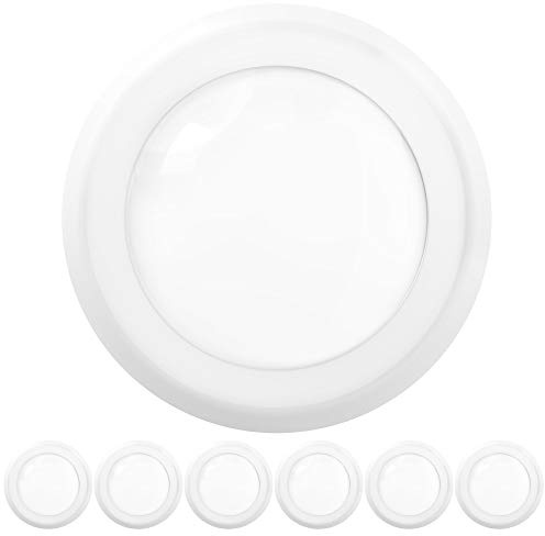 Sunco 6 Pack LED Disc Lights Ceiling 6 Inch, Flush Mount Disk Light, Recessed Can Lighting, 1050 LM, 15W (75W Equivalent), 5000K Daylight, Dimmable, Damp Rated ETL