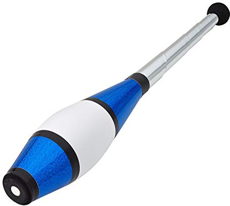 Henrys J00442-08012 Jonglierkeule Pirouette Europ Deko Glitter EG, Jonglage Solo, Vielkeulen & Tempo jonglieren, Juggling Keule für Profi und Wettbewerb, ca. 52 cm, blau