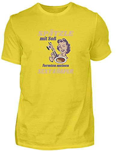 Spätzle avec sauce – Proverbes souabes – Schwaben Cadeaux – T-shirt pour homme, or, L