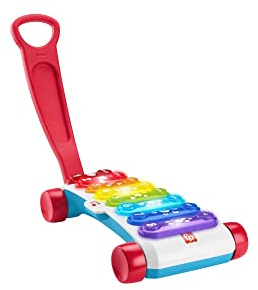 Fisher-Price Xilófono Gigante, Juguete Musical con Luces y Sonidos para aprendes Letras, números y Formas, Regalo para bebé +9 Meses, versión español + portugués + Italiano + inglés (HJK38)