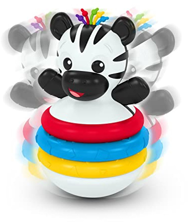 Baby Einstein, Jouet de Dentition sans BPA Stack & Wobble Zen, de, Découverte du Cause et Effet, Enfants de 3 Mois et Plus