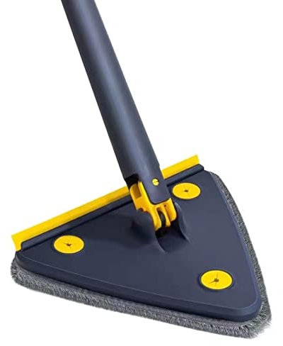 Mopa Triangular Giratoria 360, Fregona Extensible, Mopas De Limpieza Suelos, Trapeador De Polvo De Microfibra,Trapeador Húmedo Y Seco De Microfibra Multifuncional para Pared De Piso
