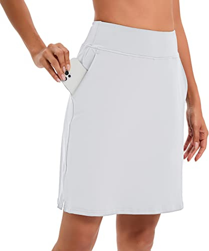 Timuspo Falda de pantalón hasta la Rodilla de Mujer, Falda de Viaje Casual, Falda de Trabajo con pantalón Interior, Falda de Carrera, Sport Skort
